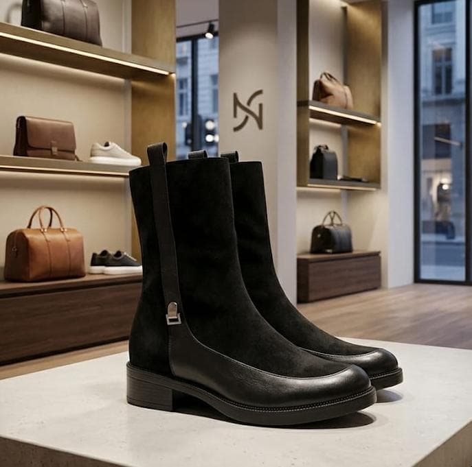 Bota  Dama  En Cuero