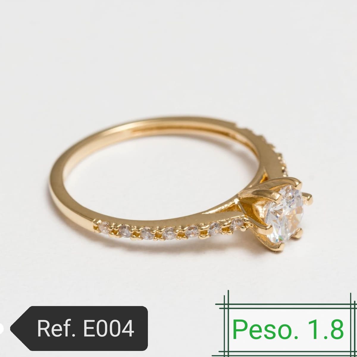 Anillo de compromiso en oro de 18k