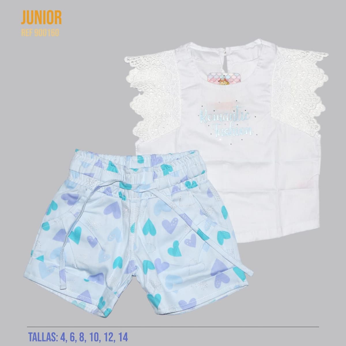 Conjunto short y blusa de niña