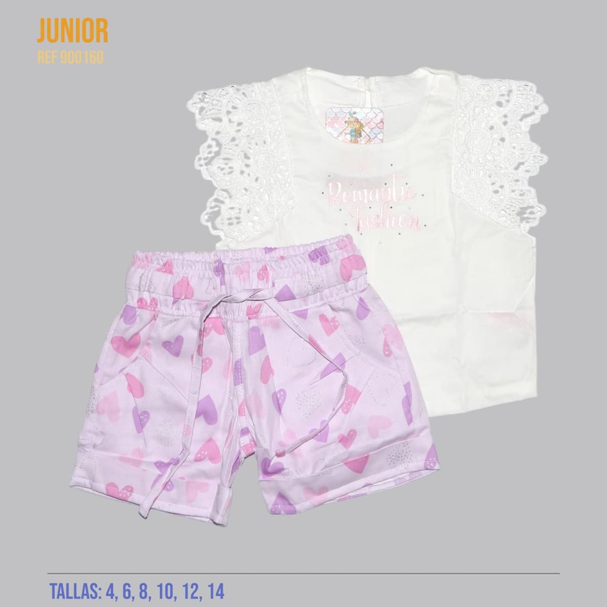 Conjunto short y blusa de niña