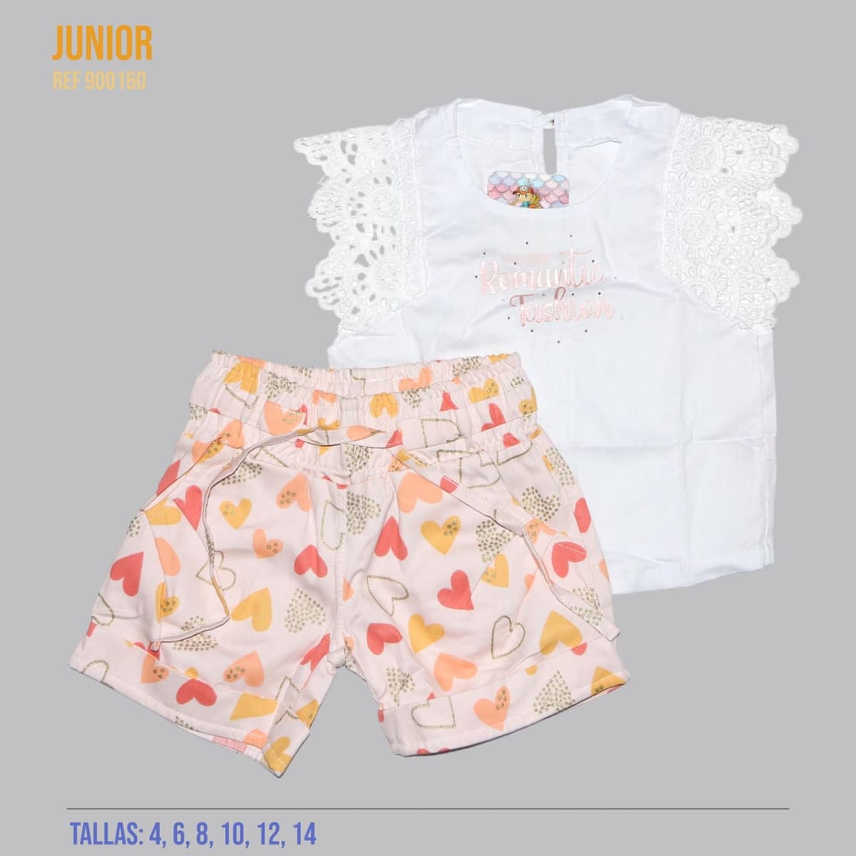 Conjunto short y blusa de niña