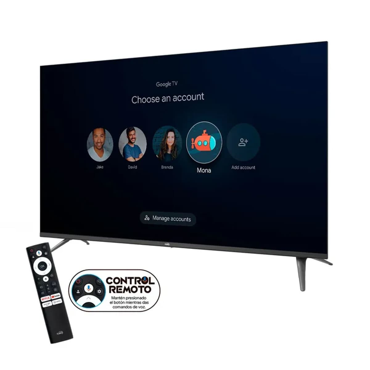Kalley 32" hey Google control comando de voz