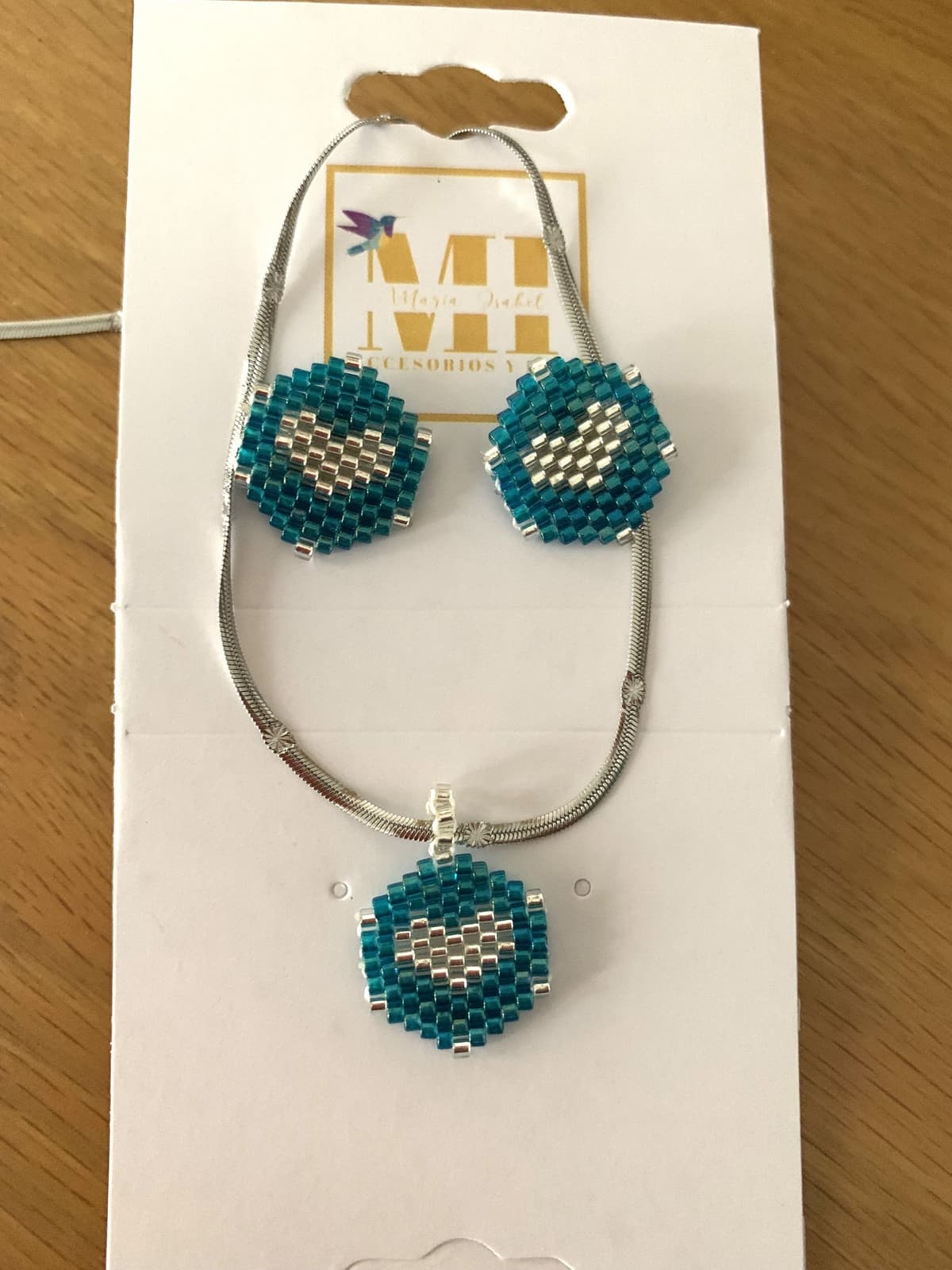 Cadena corazon azul