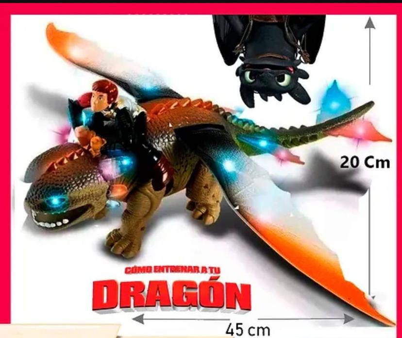 Dragon Chimuelo con luz, sonido y movimiento