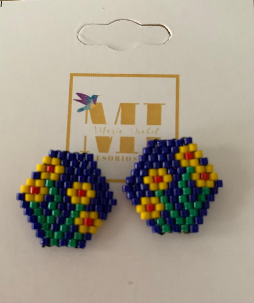 Aretes pequeo azul