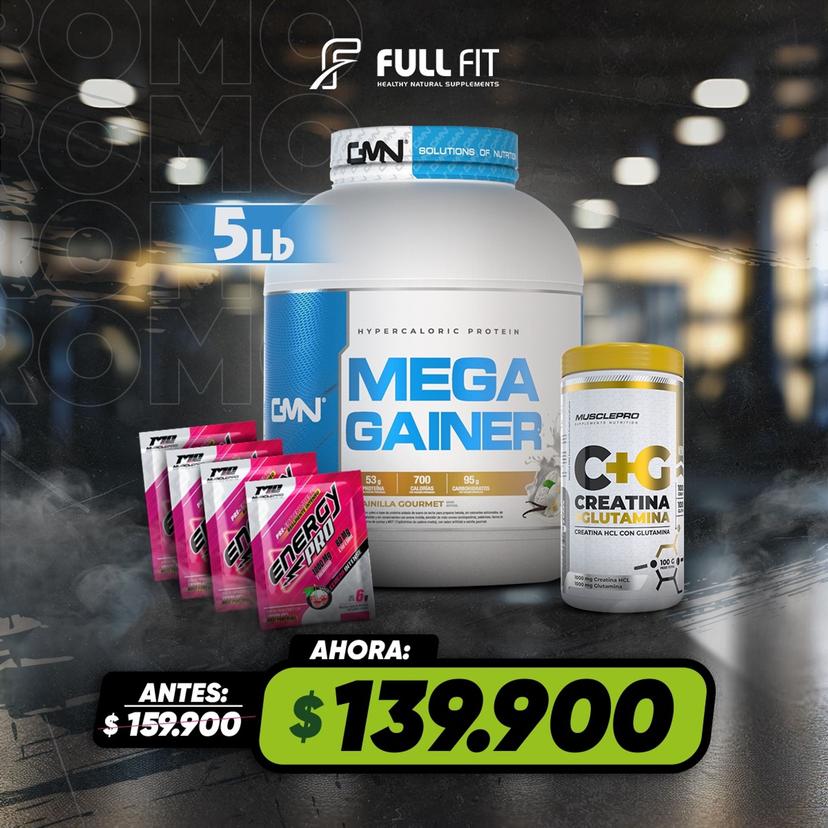 MEGA GAINER 5 LB CREATINA MP 4 ENERGYS 